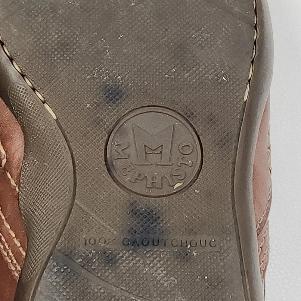 Mephisto Cool Air Ivano Fisherman Style Sandals Loafers Sz 9 Brown Leather Shoes